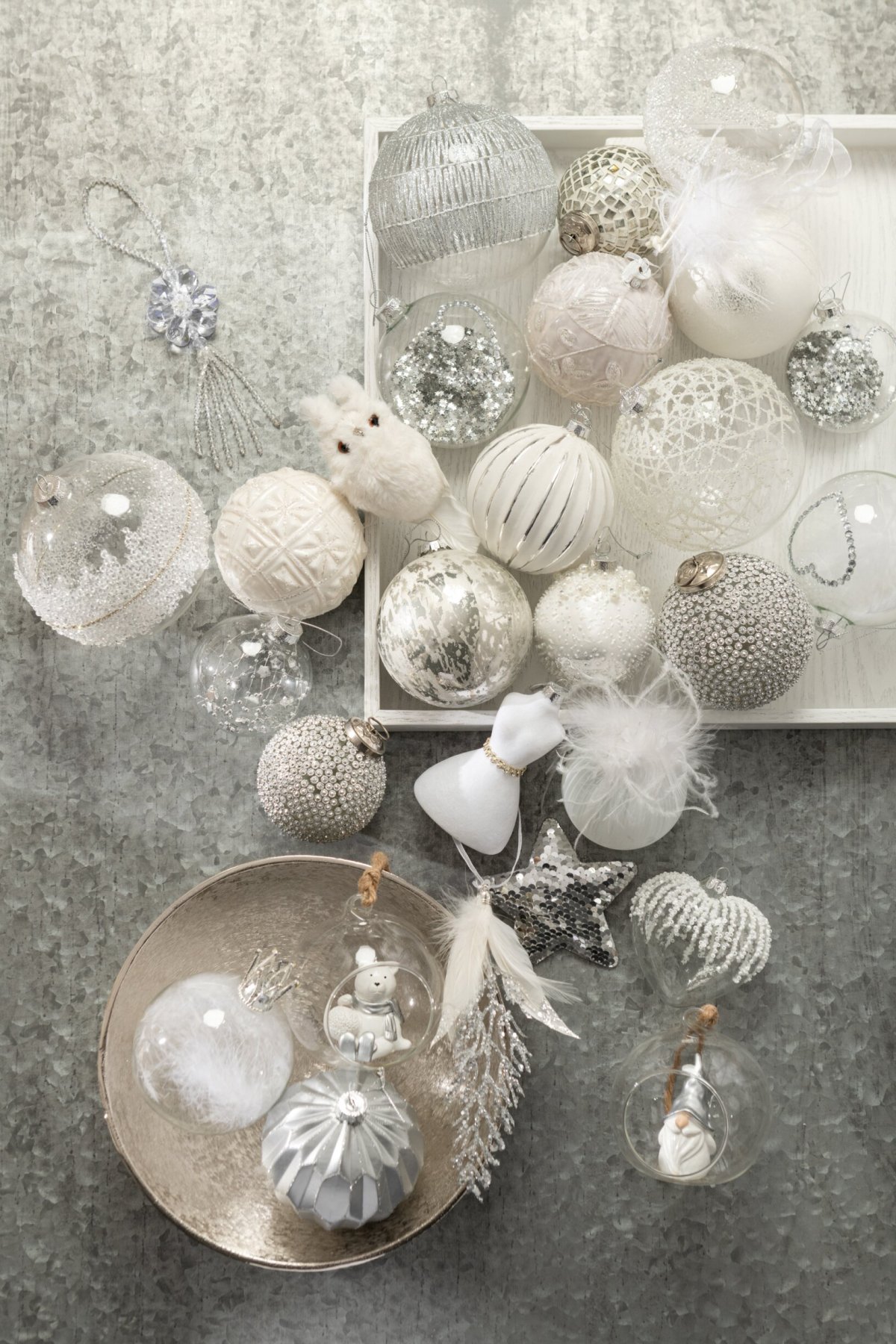 Kerstballen Joolti Glas Grijs