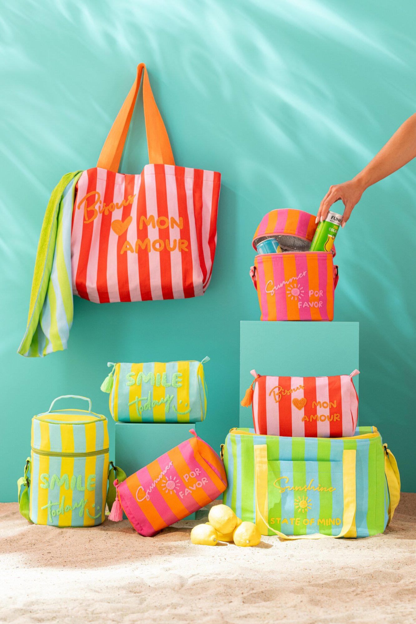 Tas Steimu Katoen Meerkleurig - Set van 2 - Afbeelding 2
