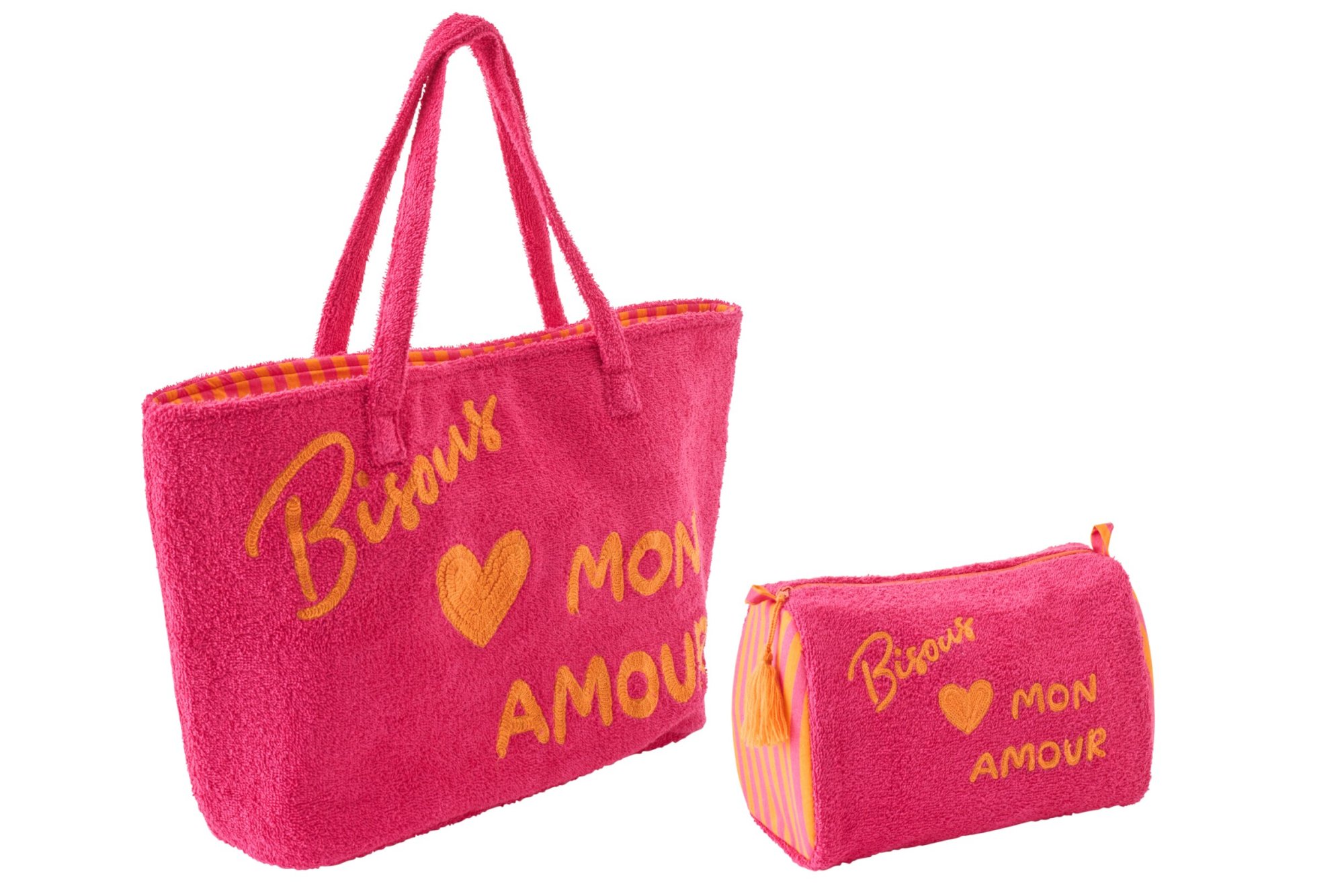 Tas Lanund Katoen Roze - Set van 2 - Afbeelding 3