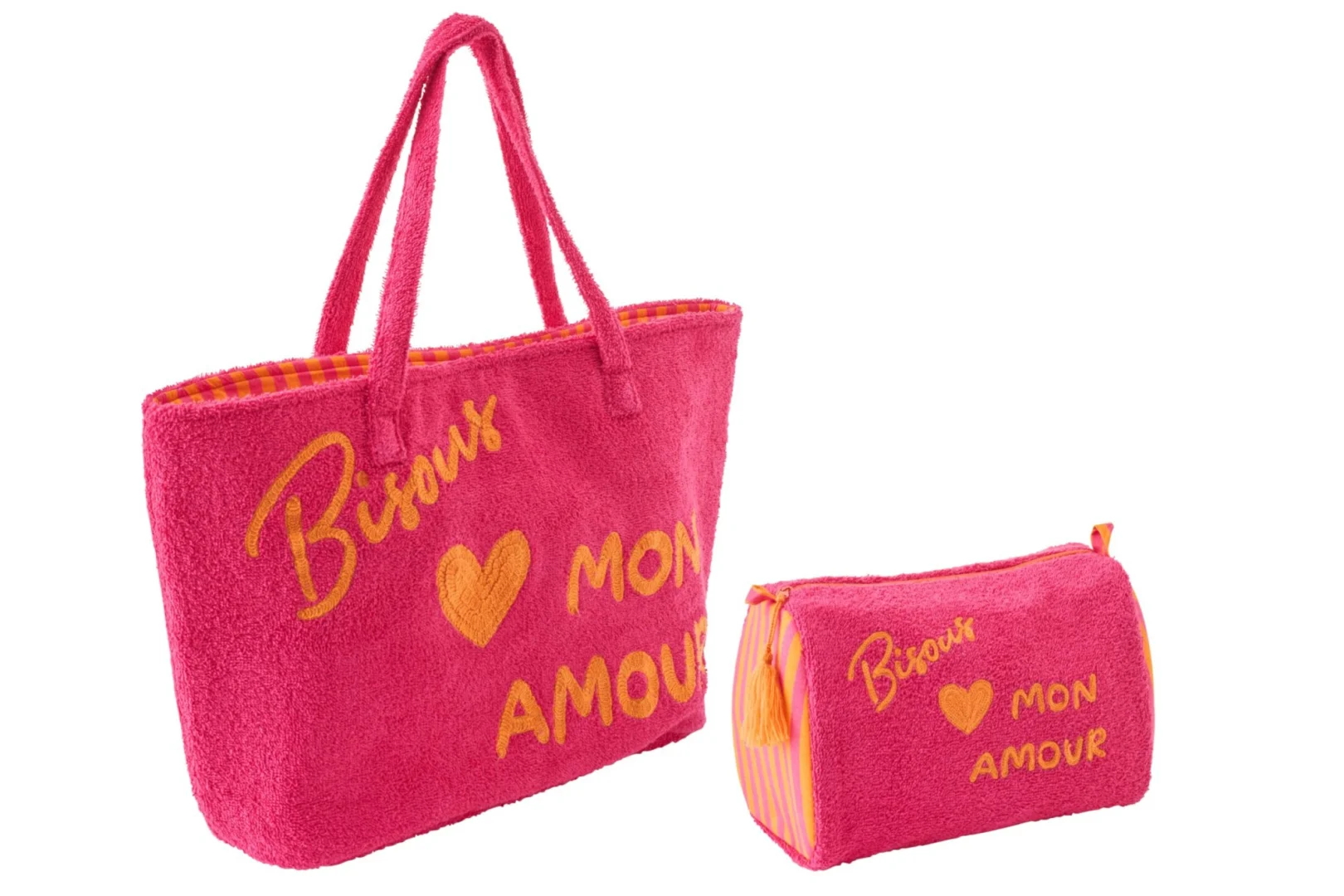 Tas Lanund Katoen Roze - Set van 2 - Afbeelding 3
