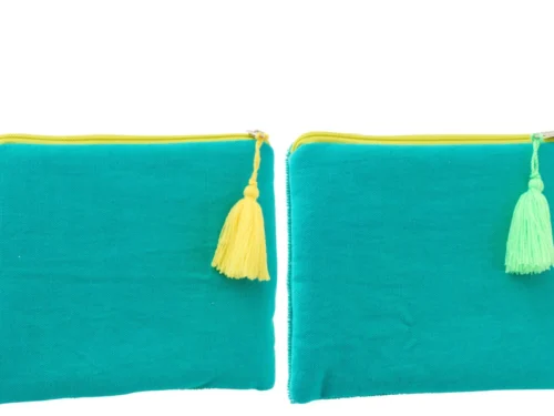 Set van 2 Decoratie Stunnar kralen met meerkleurige tassels in katoen voor warme woondecoratie