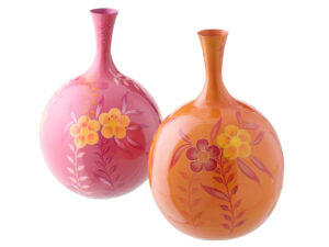 Decoratie Pritella Metaal Roze - Set van 2