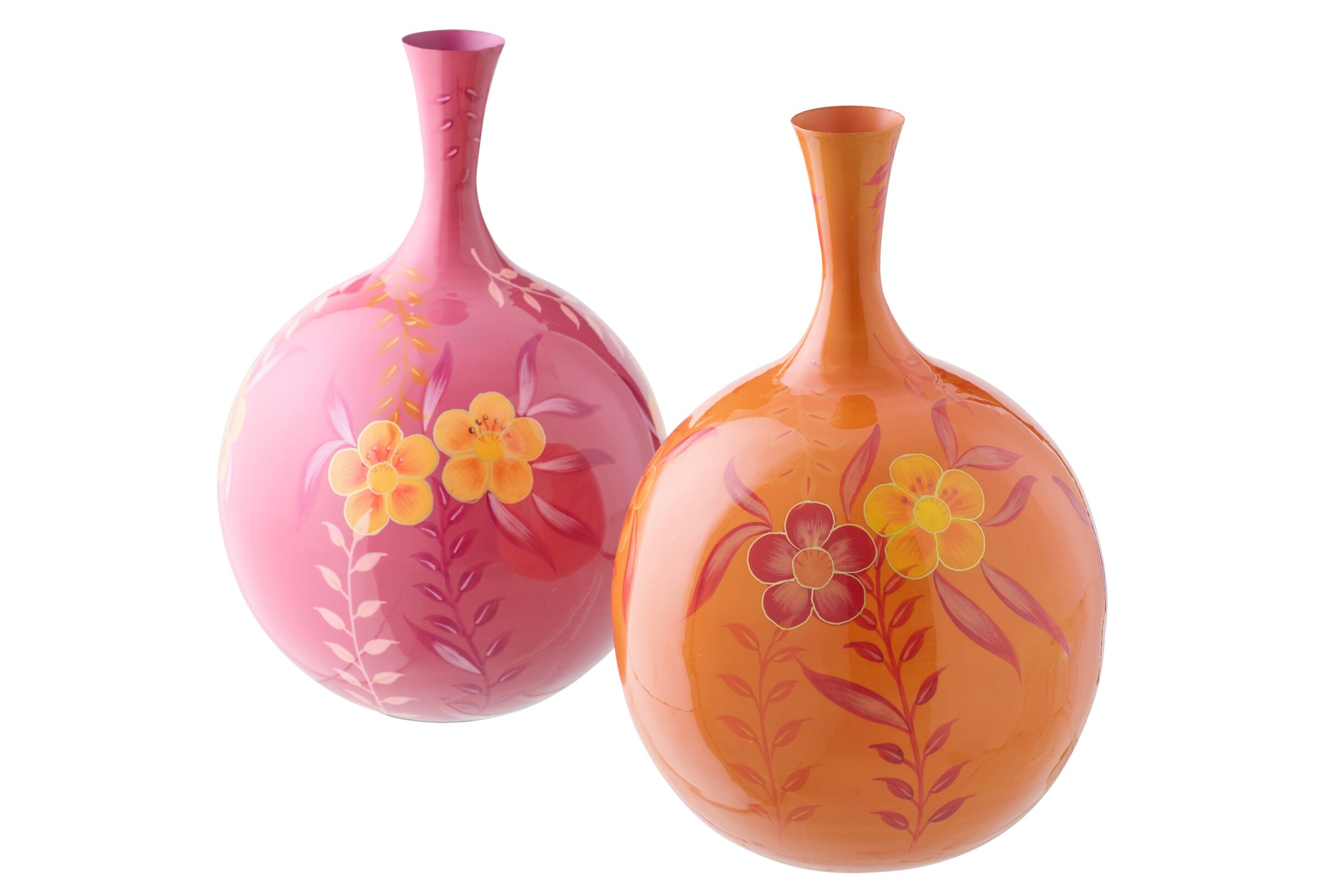 Decoratie Pritella Metaal Roze - Set van 2
