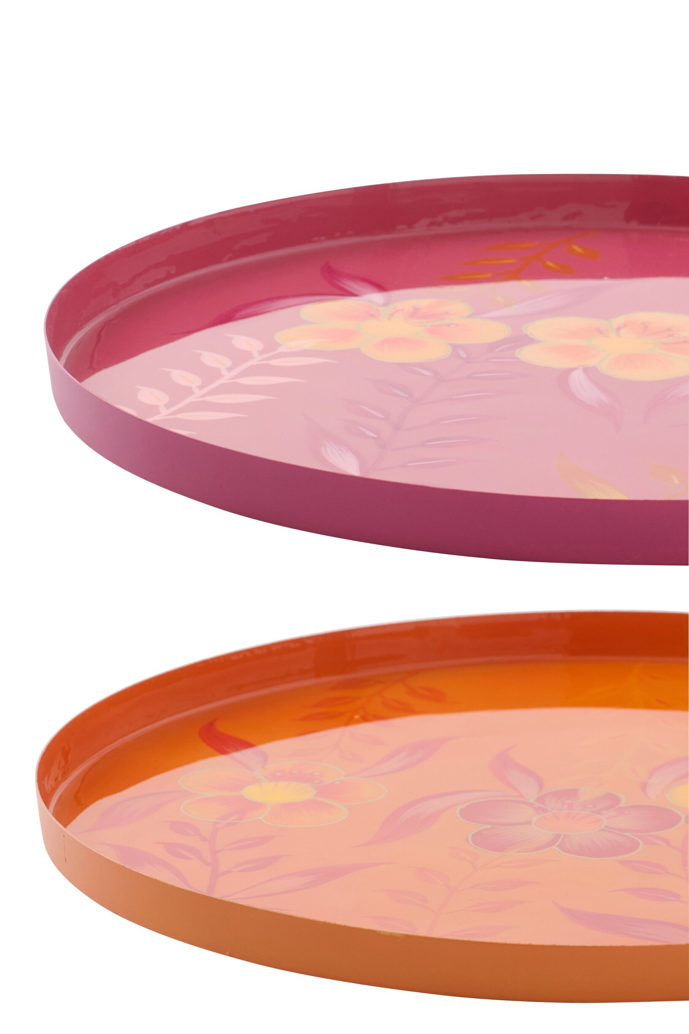 Dienblad Peiten Metaal Roze - Set van 2