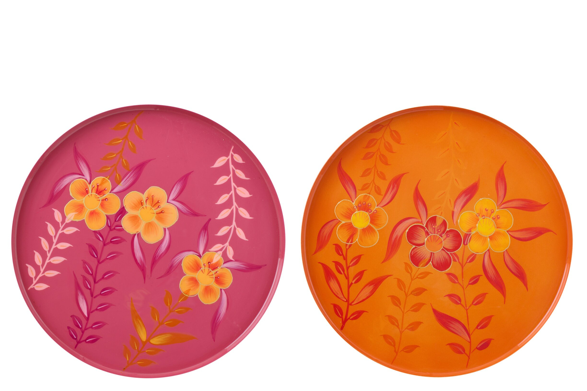 Dienblad Peiten Metaal Roze - Set van 2 - Afbeelding 2