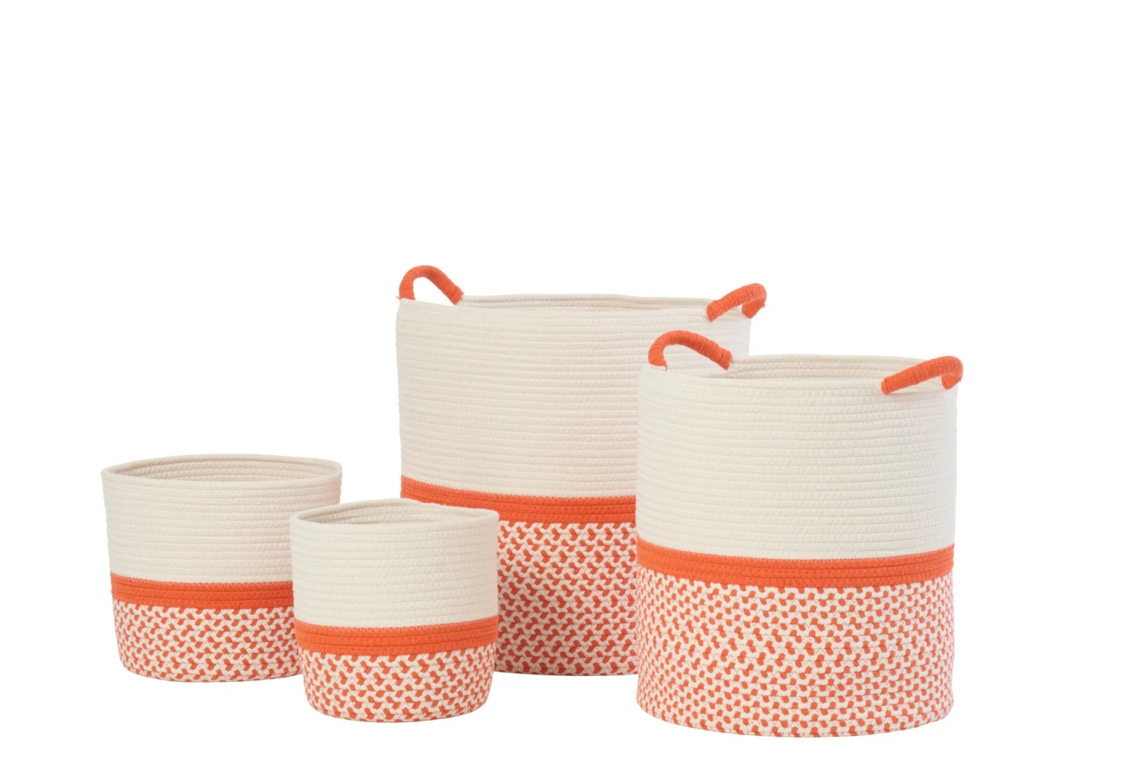 Opbergmand Skarer Polyester Oranje - Set van 4 - Afbeelding 2