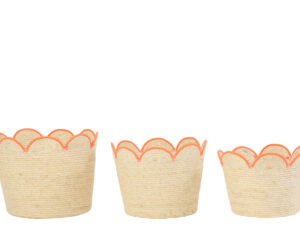 Mand Praaltis Maïsblad Naturel - Set van 3