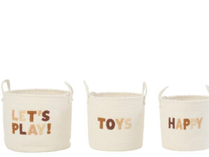 Woonaccessoire Tintund Katoen Bruin - Set van 3