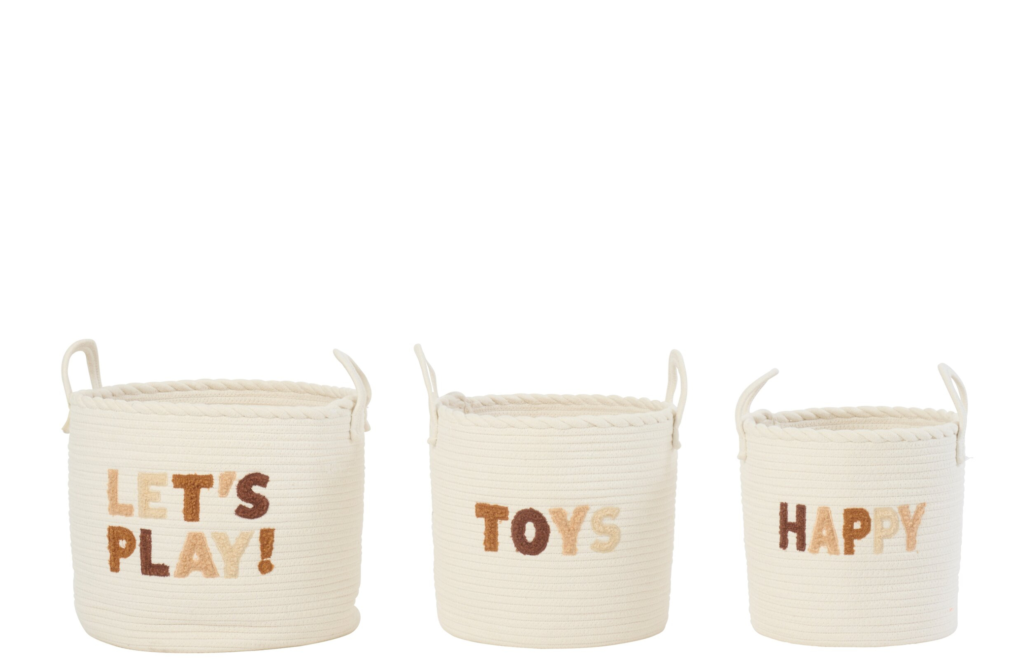 Woonaccessoire Tintund Katoen Bruin - Set van 3