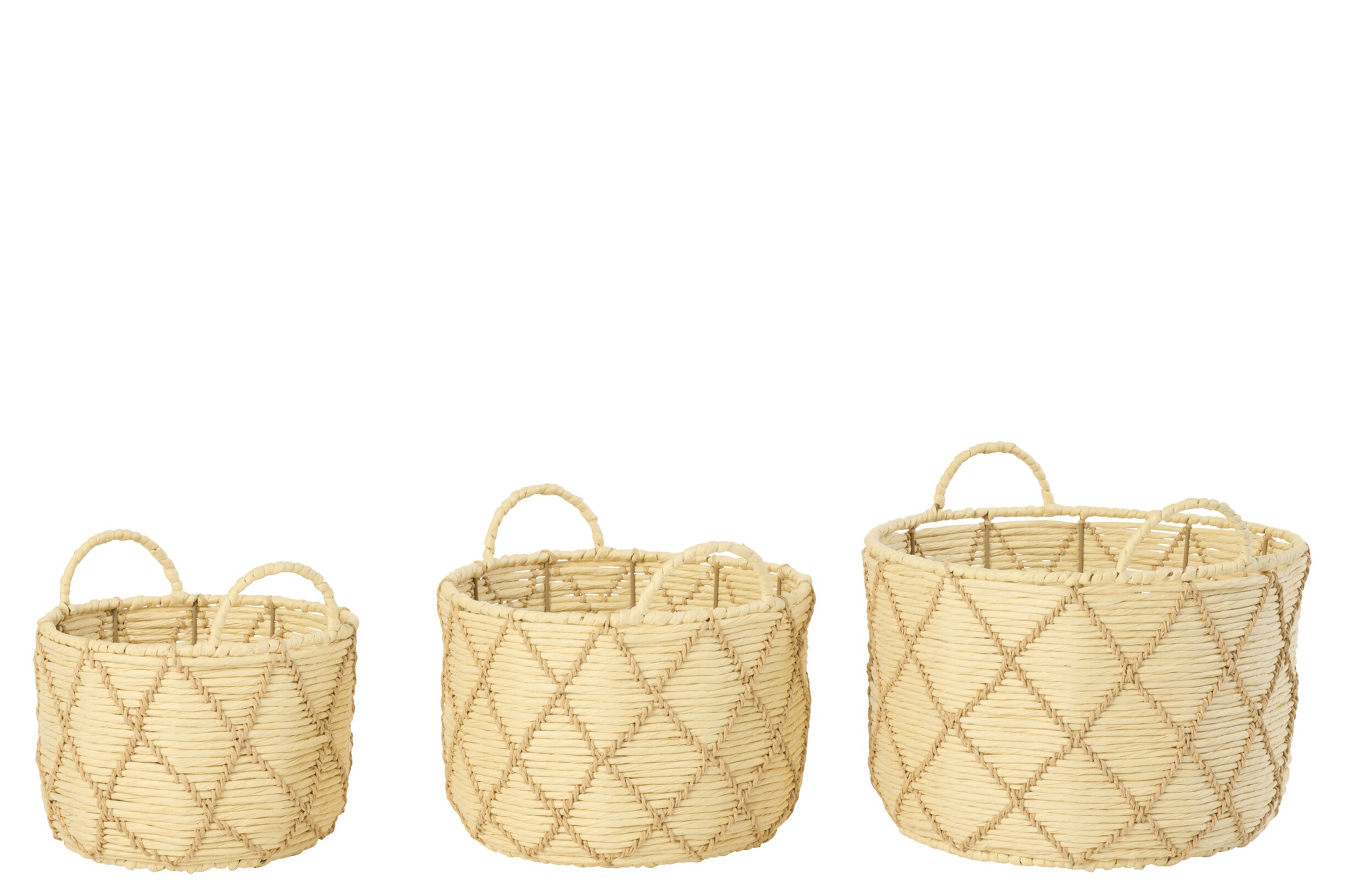 Mand Grerril Metaal Naturel - Set van 3