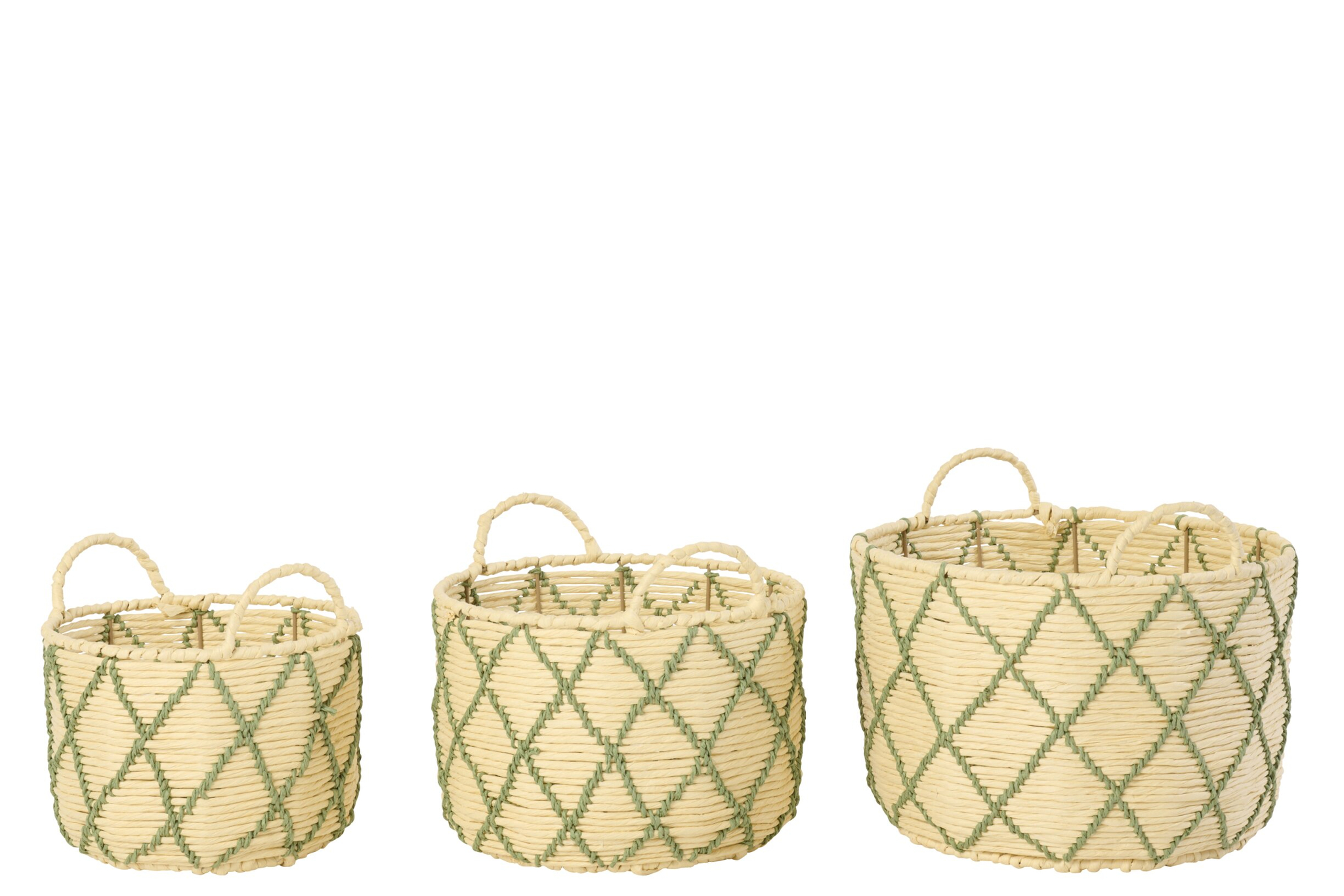 Mand Noolvano Papier Naturel - Set van 3