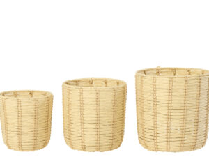 Mand Zaandis Papier Naturel - Set van 3