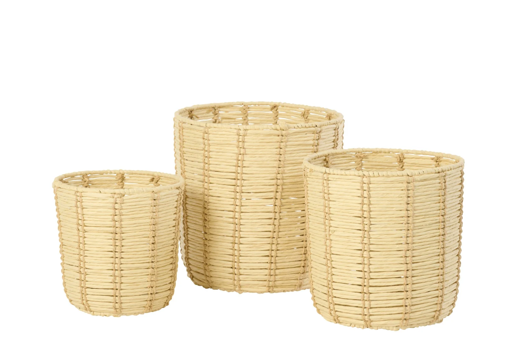 Mand Zaandis Papier Naturel - Set van 3 - Afbeelding 2