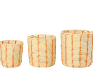 Mand Bimmar Papier Naturel - Set van 3