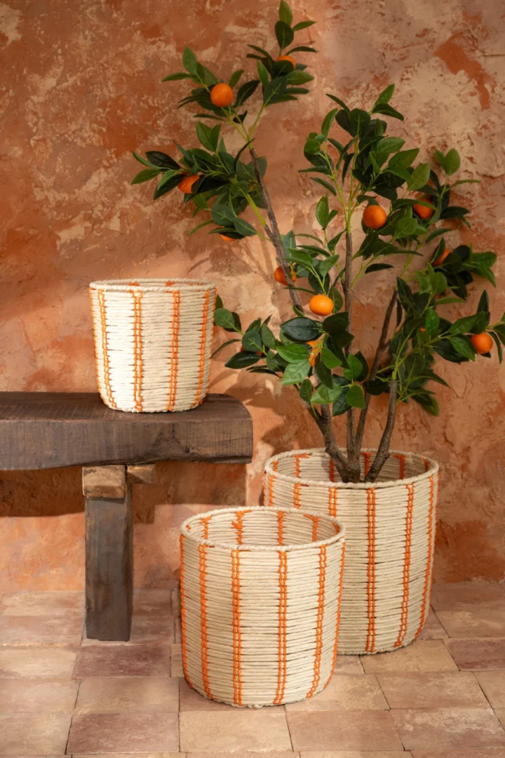 Mand Bimmar Papier Naturel - Set van 3 - Afbeelding 2