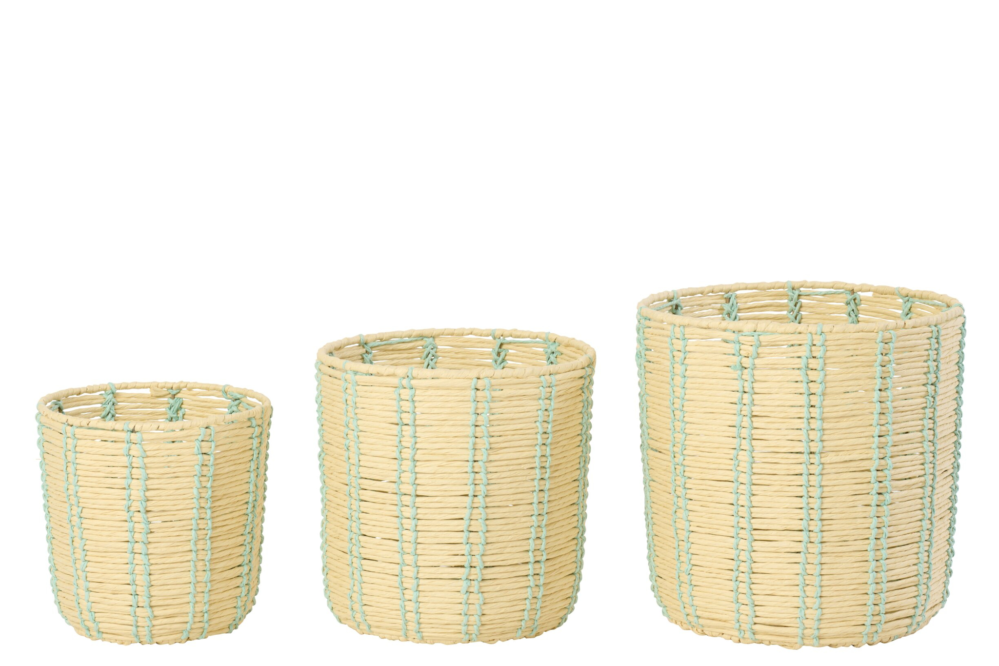 Mand Zookir Metaal Naturel - Set van 3