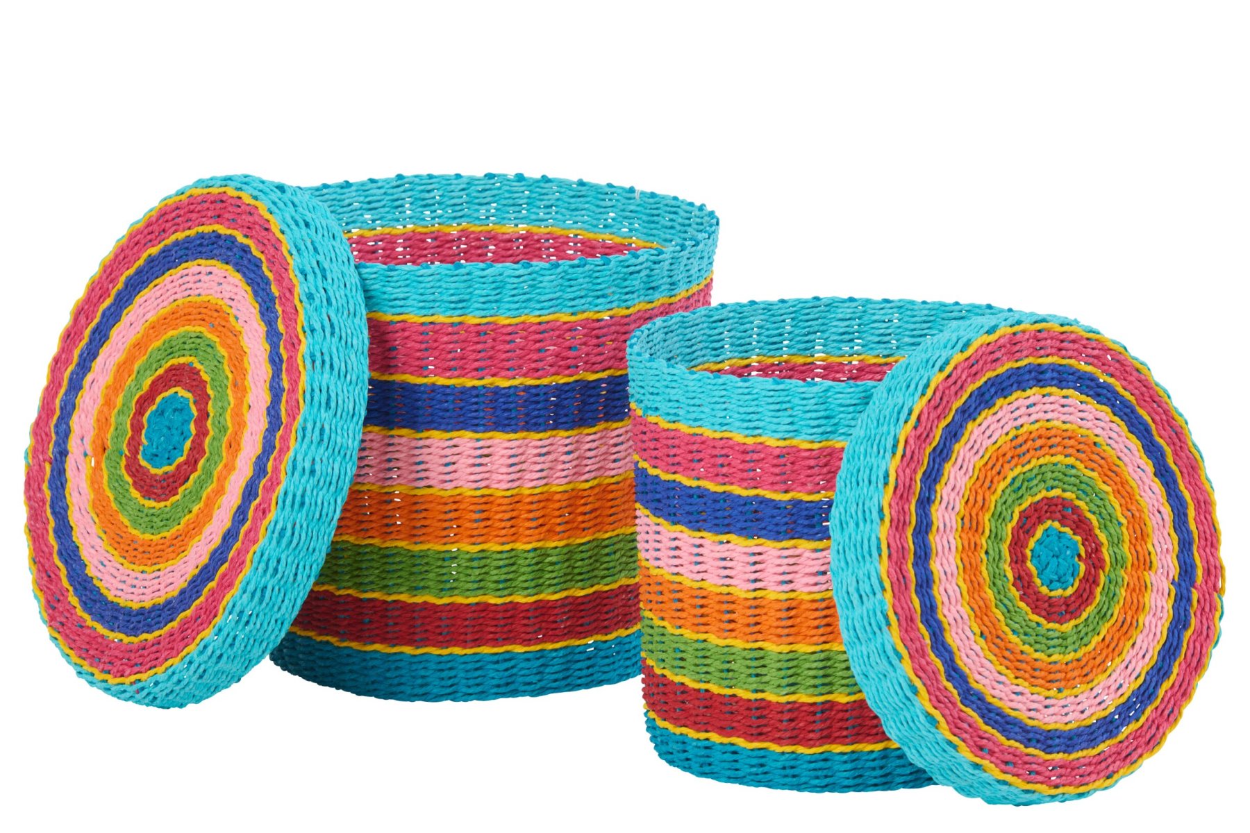 Mand Harora Papier Meerkleurig - Set van 2