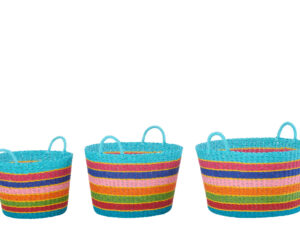 Mand Zissel Papier Meerkleurig - Set van 3