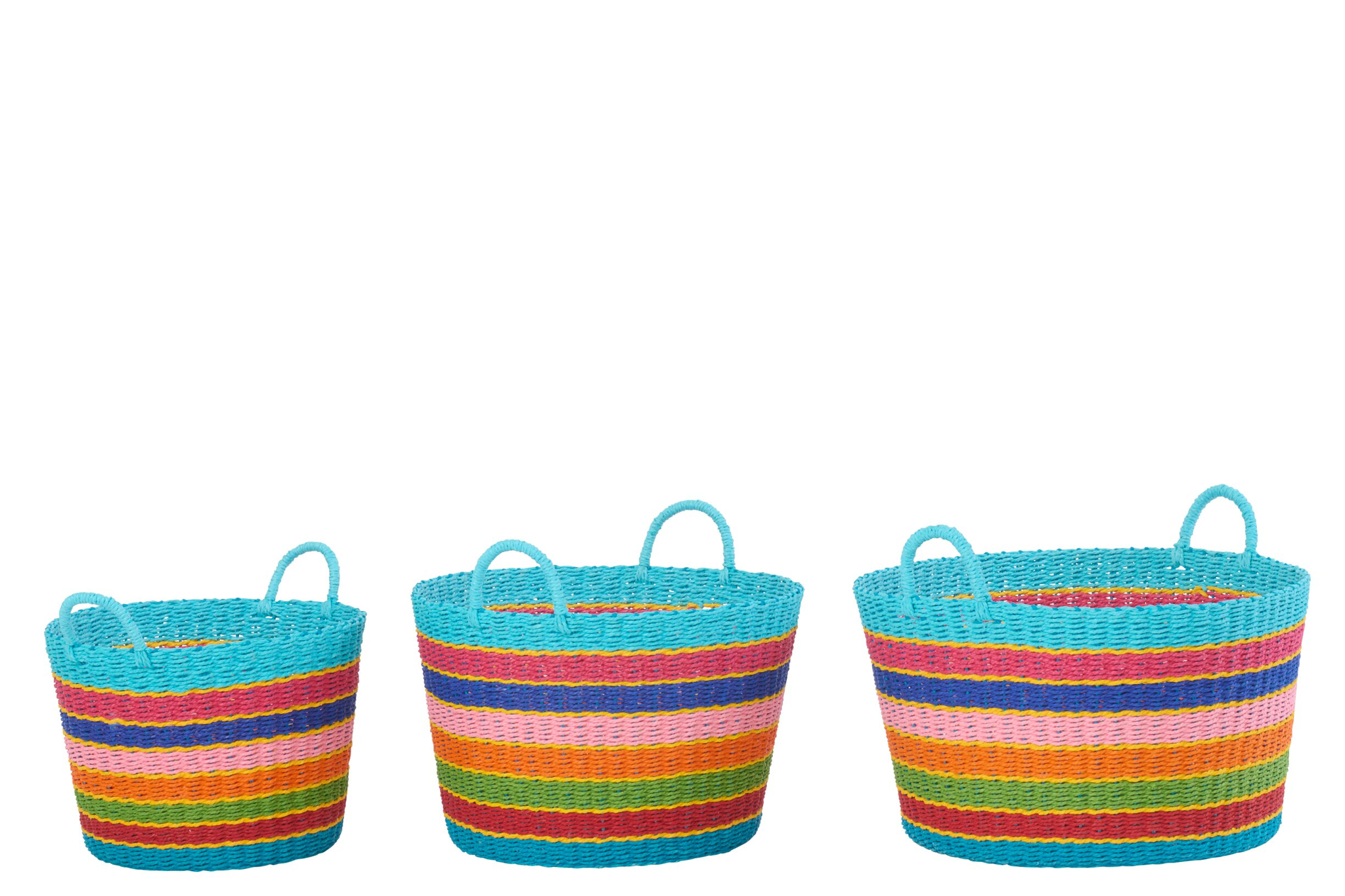 Mand Zissel Papier Meerkleurig - Set van 3