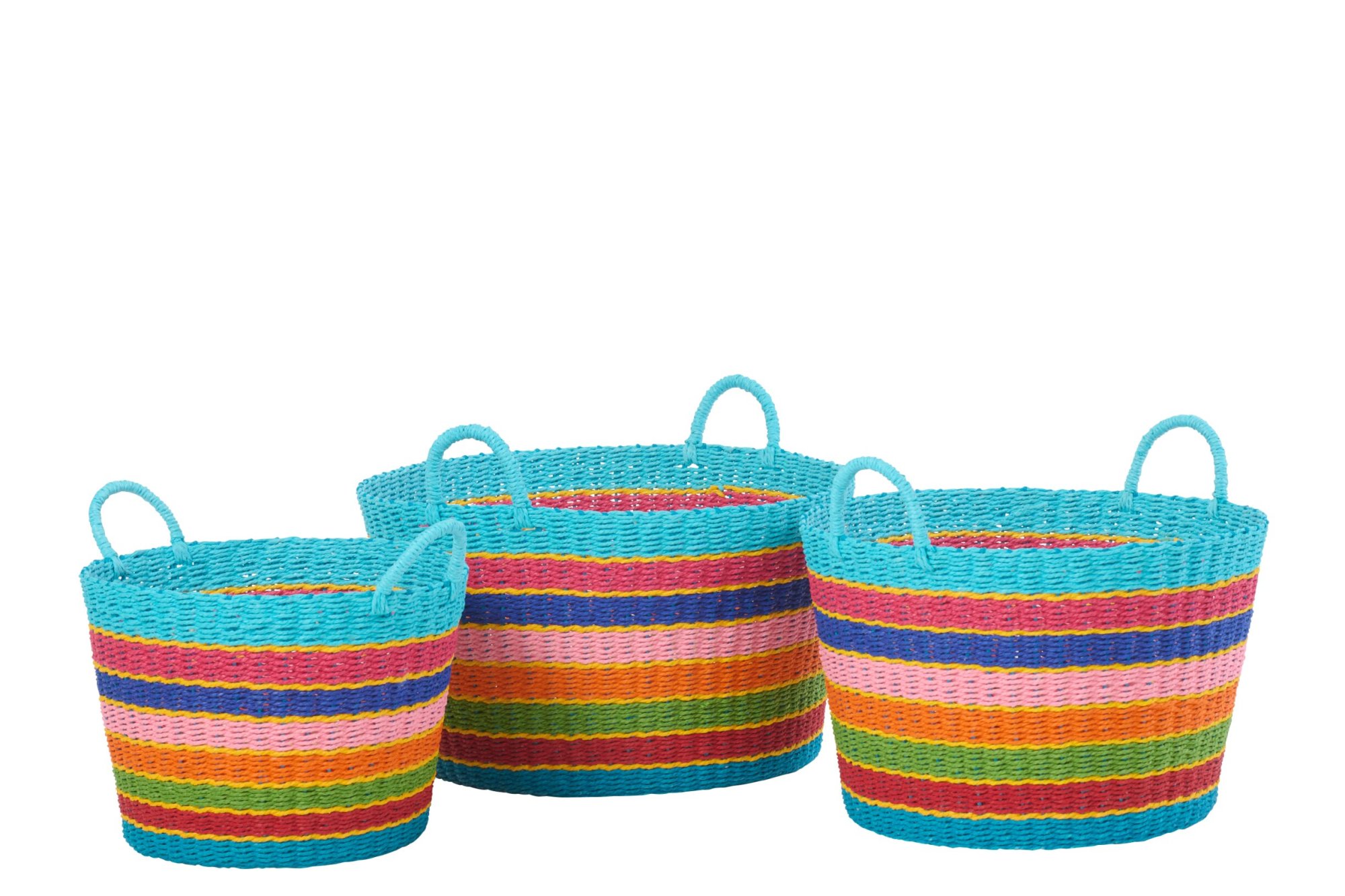 Mand Zissel Papier Meerkleurig - Set van 3 - Afbeelding 2
