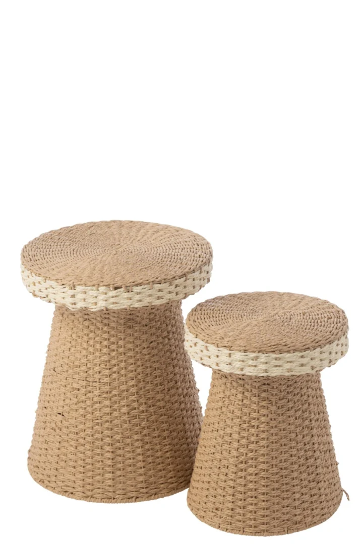 Bijzettafel Tussine Papier 39 cm - Set van 2 - Afbeelding 4
