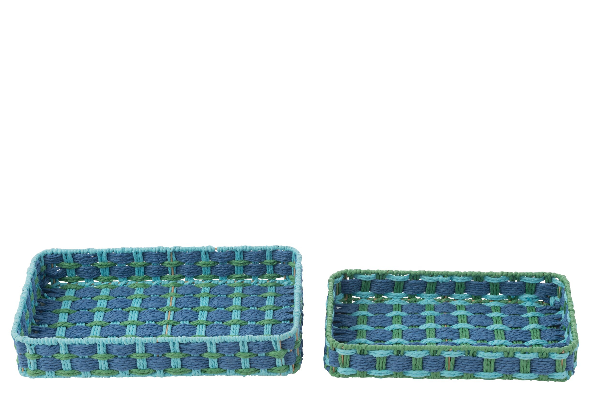 Dienblad Vordane Papier Blauw - Set van 2