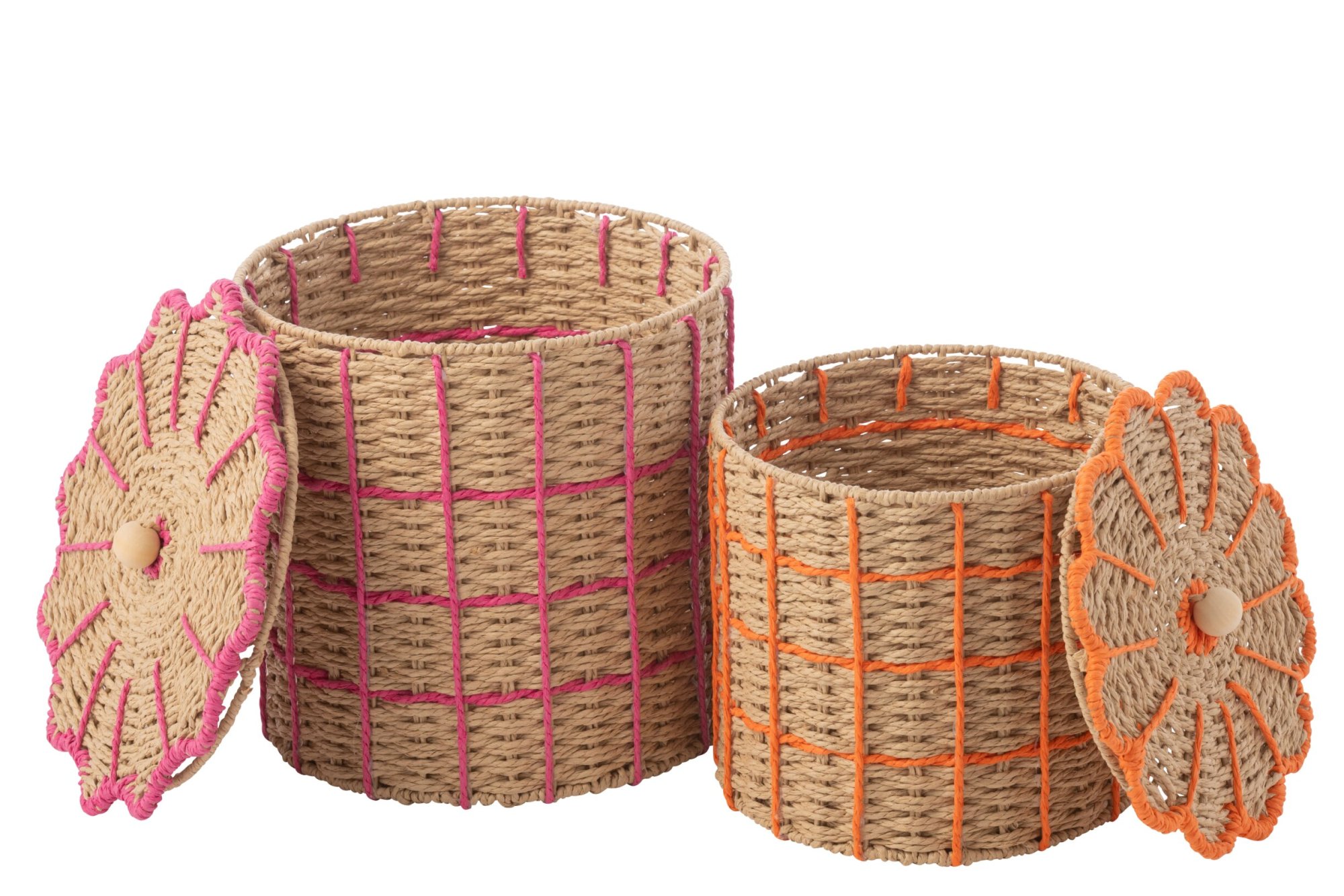 Mand Feinal Papier Roze - Set van 2