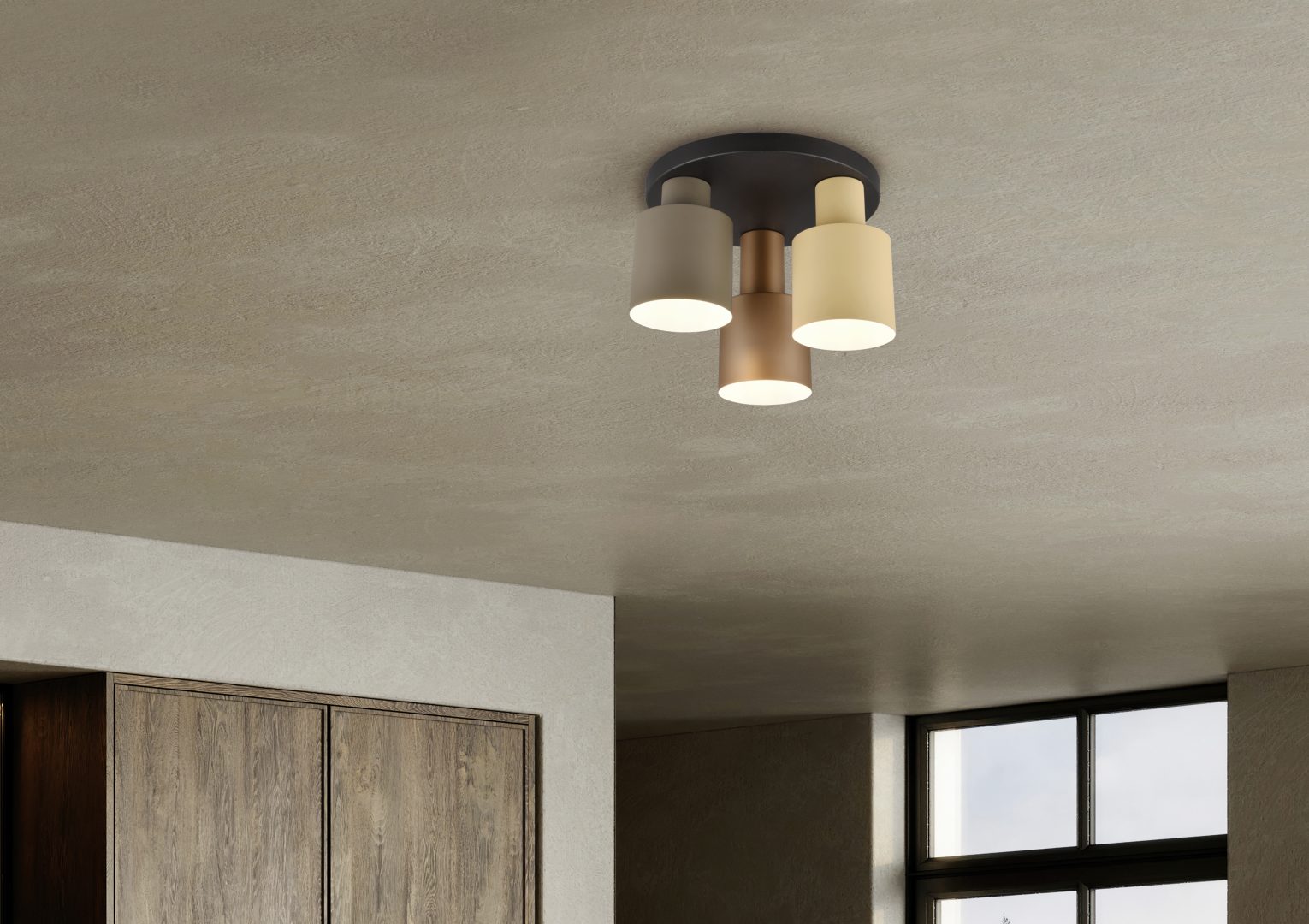 Plafondlamp Peerak Meerkleurig Ø30 cm - Set van 3 - Afbeelding 5