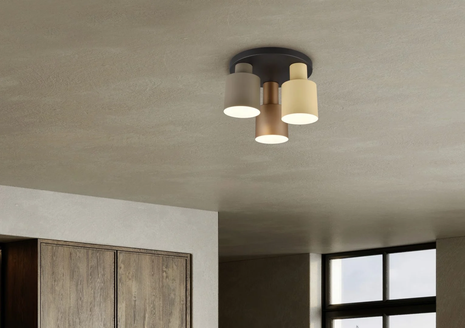 Plafondlamp Peerak Meerkleurig Ø30 cm - Set van 3 - Afbeelding 5