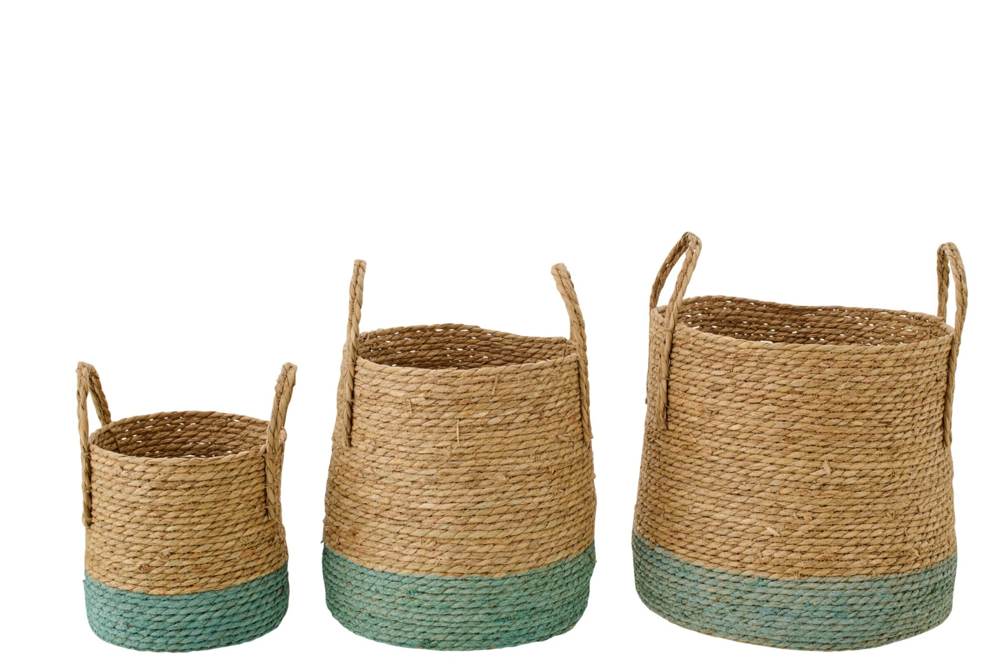 Mand Zaaline Bies Naturel - Set van 3