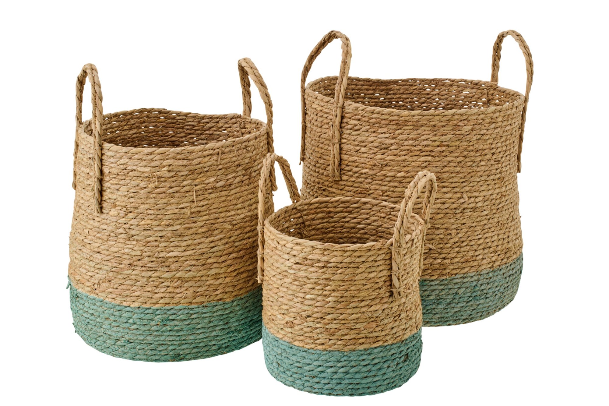 Mand Zaaline Bies Naturel - Set van 3 - Afbeelding 3