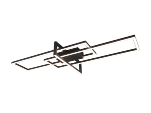 Plafondlamp Sularo Mat Zwart - Set van 3
