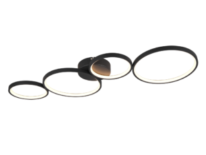Plafondlamp Curdaro Mat Zwart Ø97 cm - Set van 3