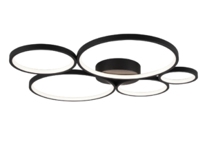 Plafondlamp Mannheim Mat Zwart - Set van 3