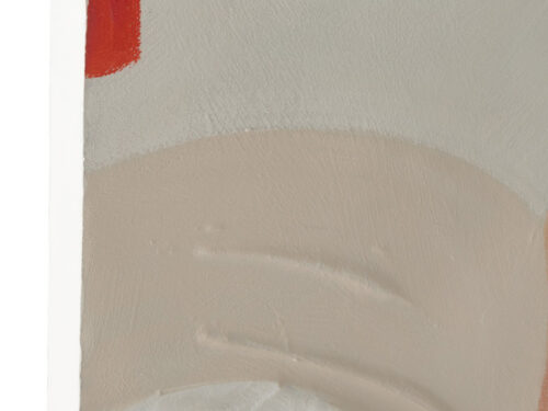 Schilderij Graz Oranje met abstracte cirkels in warme oranje- en beige tinten op wit doek