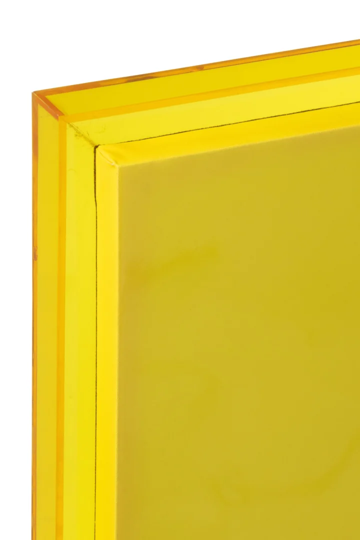 Schilderij Boracay Geel met helder canvas en strakke grafische afwerking voor een moderne wanddecoratie