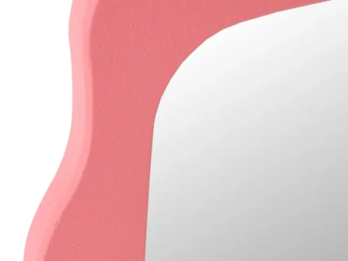 Spiegel Slommand Roze met organisch MDF-frame en spiegelglas, decoratief modern ontwerp