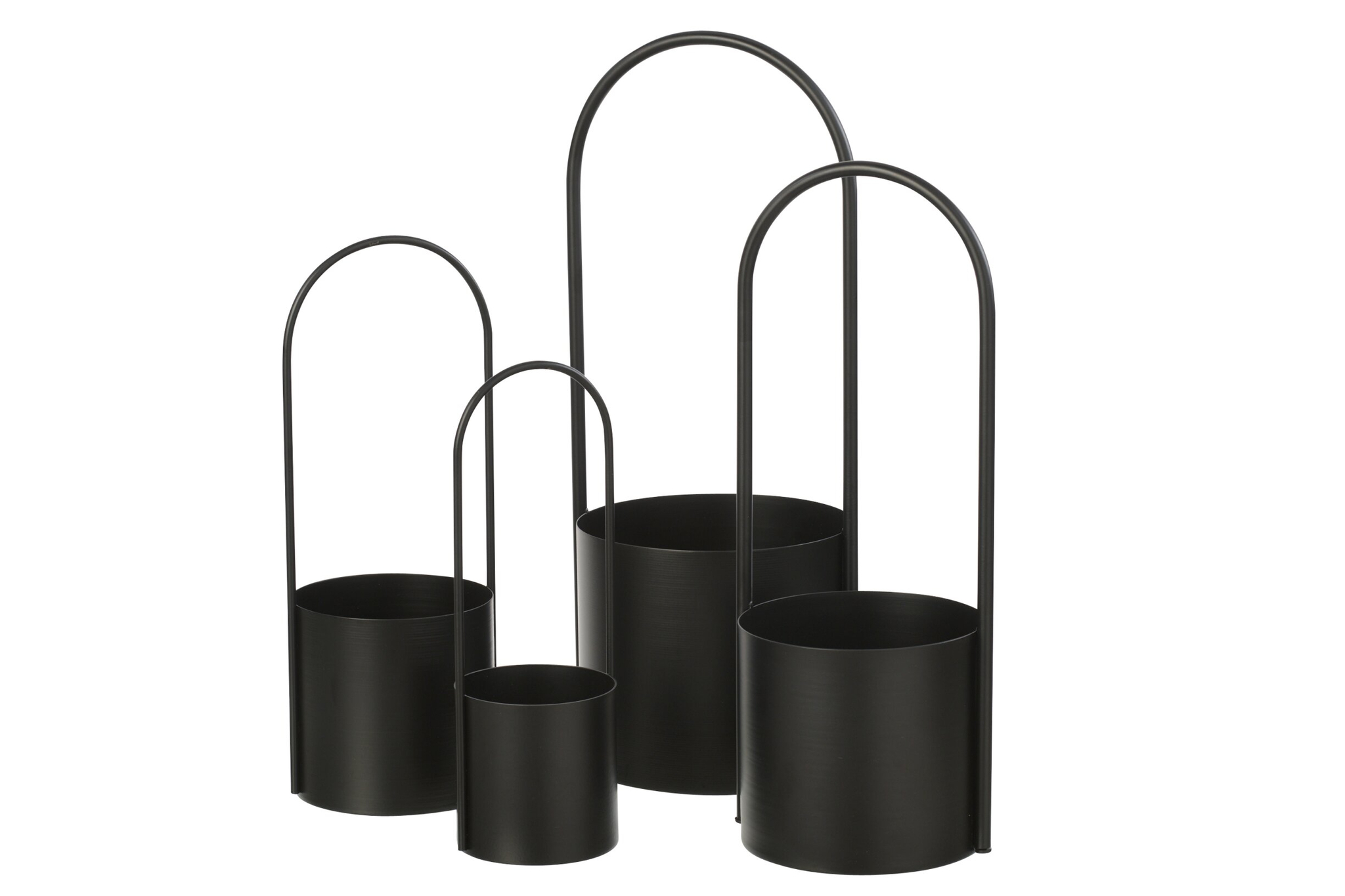 Bloempot Zeimal Metaal Zwart H48 cm