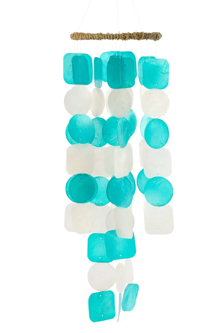 Decoratiehanger Grildonte Capiz Blauw - Afbeelding 2