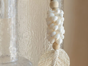 Decoratiehanger Hornaro Schelp Beige - Set van 2