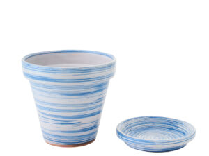 Bloempot Graanso Keramiek Blauw H25 cm