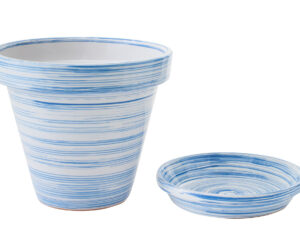 Bloempot Flommano Keramiek Blauw H33 cm