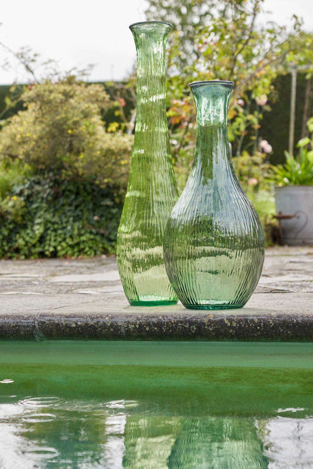 Vloervaas Prensik Glas Groen H75 cm