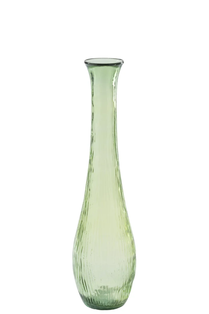 Vloervaas Broorrine Glas Groen H99 cm - Afbeelding 2