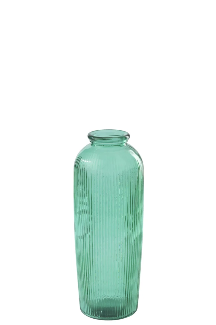 Vloervaas Fleldu Glas Groen H72 cm - Afbeelding 3