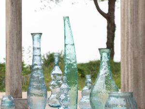 Vloervaas Nabi Glas Blauw H80 cm