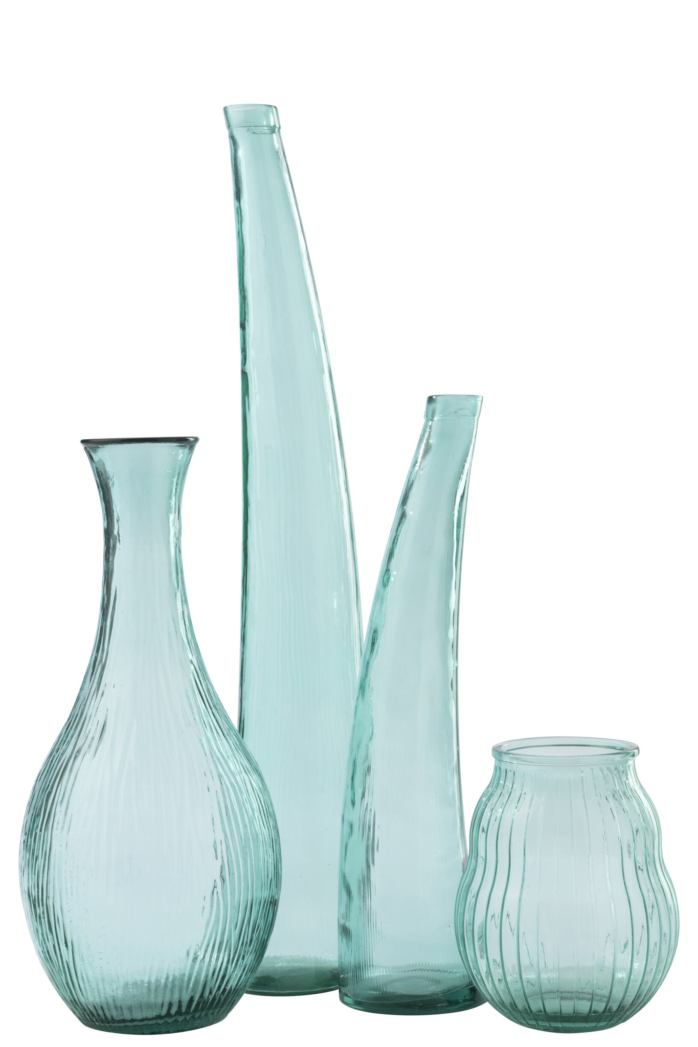 Vloervaas Veinnonte Glas Blauw H120 cm - Afbeelding 2