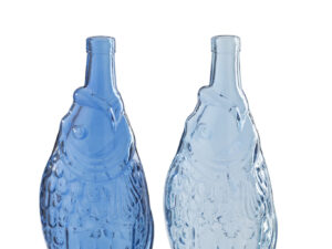 Decoratie Trerno Glas Blauw - Set van 2