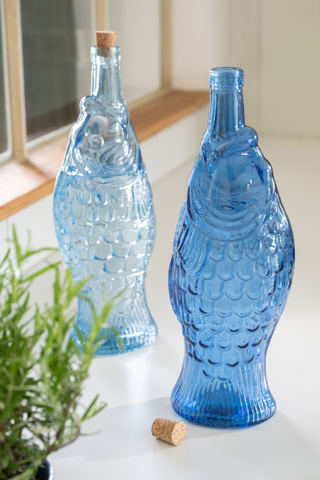Decoratie Trerno Glas Blauw - Set van 2 - Afbeelding 2