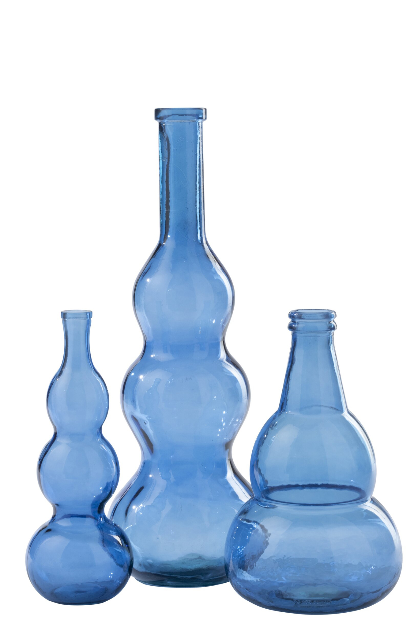Vloervaas Tuskon Glas Blauw H75 cm